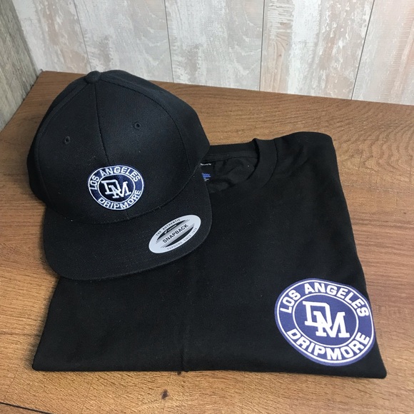 Others Follow Other - Men’s Set: Printed T-Shirt+Cap “Drip More”’ Black